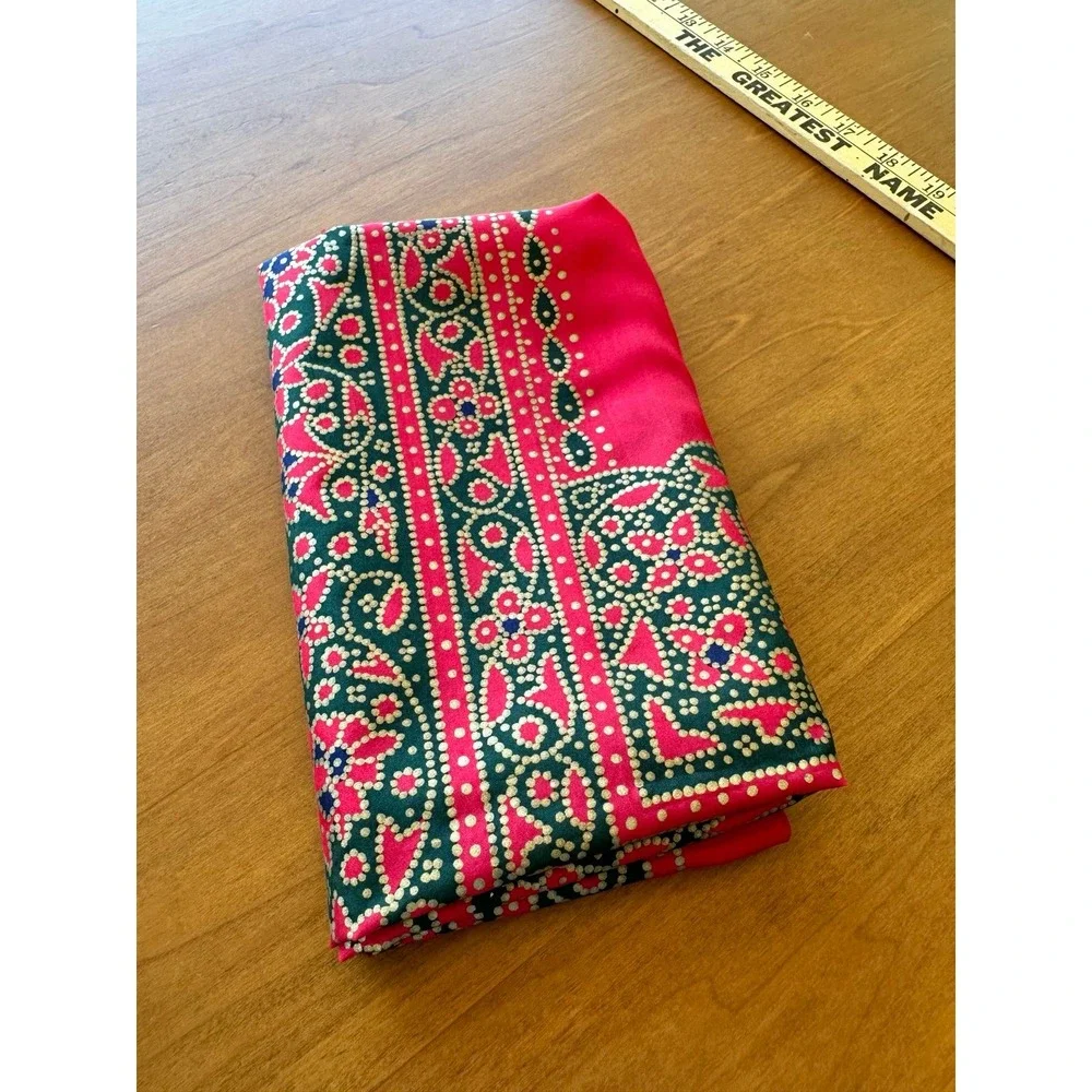 Vintage Perry Ellis red silk scarf